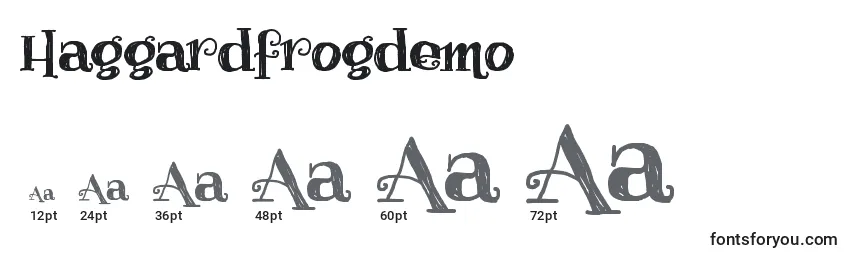 Размеры шрифта Haggardfrogdemo