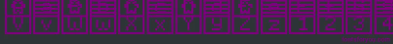 PixelstarsStripes Font – Purple Fonts on Black Background