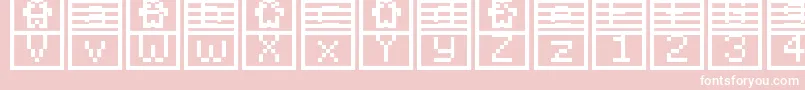 フォントPixelstarsStripes – ピンクの背景に白い文字