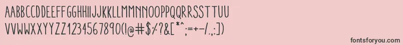 フォントAracneCondensedRegular – ピンクの背景に黒い文字