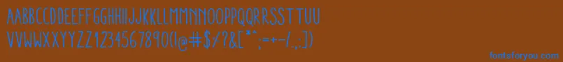 Шрифт AracneCondensedRegular – синие шрифты на коричневом фоне
