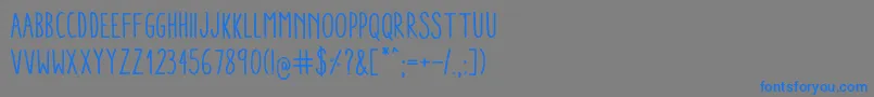 フォントAracneCondensedRegular – 灰色の背景に青い文字