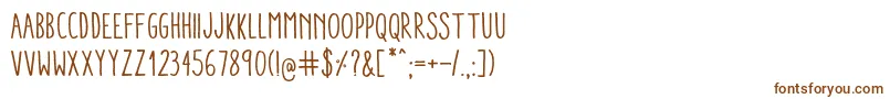 AracneCondensedRegular-fontti – ruskeat fontit valkoisella taustalla