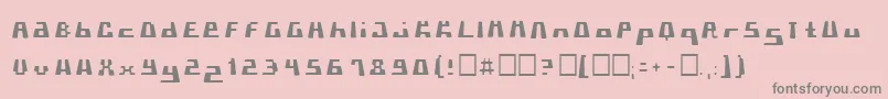 フォントPorklam – ピンクの背景に灰色の文字