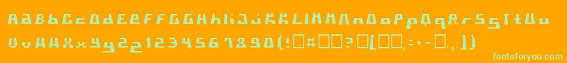 Porklam Font – Green Fonts on Orange Background