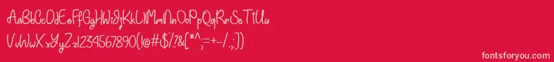 EinhornSchriftOtf Font – Pink Fonts on Red Background