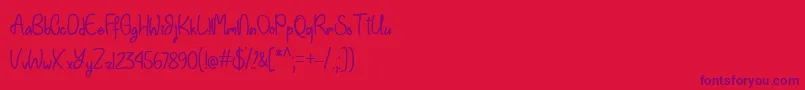 EinhornSchriftOtf-Schriftart – Violette Schriften auf rotem Hintergrund