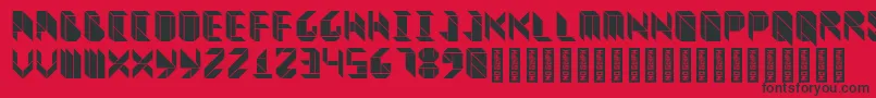 Шрифт VitreousBlack – чёрные шрифты на красном фоне