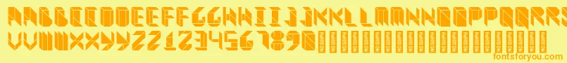 VitreousBlack Font – Orange Fonts on Yellow Background