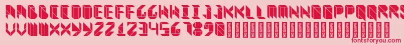 VitreousBlack Font – Red Fonts on Pink Background