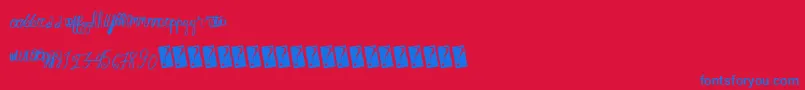 Fantasticsunset Font – Blue Fonts on Red Background