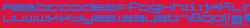 GridexerciseBold Font – Blue Fonts on Red Background