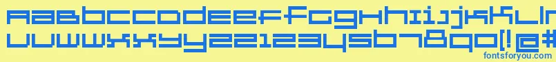 GridexerciseBold Font – Blue Fonts on Yellow Background