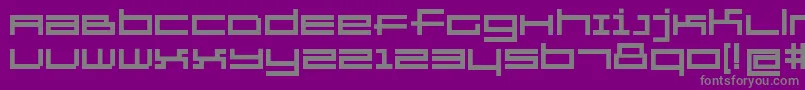 フォントGridexerciseBold – 紫の背景に灰色の文字