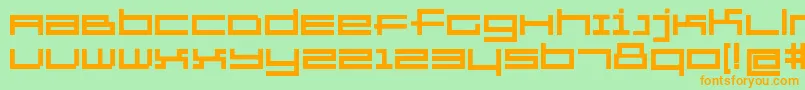 GridexerciseBold Font – Orange Fonts on Green Background