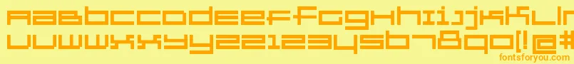 GridexerciseBold Font – Orange Fonts on Yellow Background