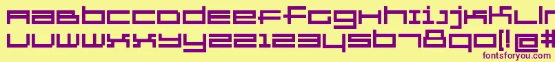 GridexerciseBold Font – Purple Fonts on Yellow Background