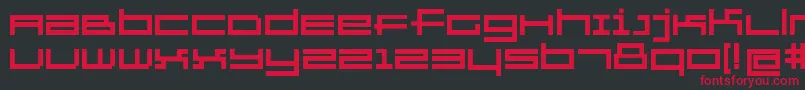 フォントGridexerciseBold – 黒い背景に赤い文字