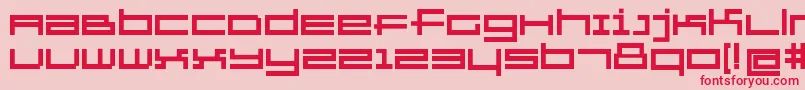 GridexerciseBold Font – Red Fonts on Pink Background