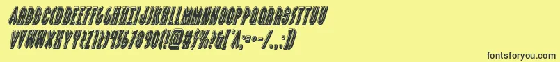 Grendelsmotherbevelital Font – Black Fonts on Yellow Background