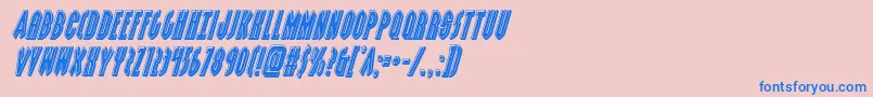 Grendelsmotherbevelital Font – Blue Fonts on Pink Background