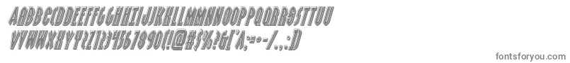 フォントGrendelsmotherbevelital – 白い背景に灰色の文字