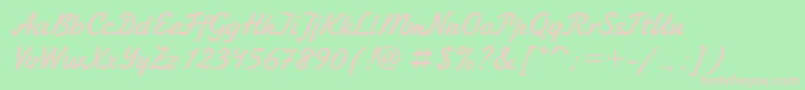 Zhikharevgtt Font – Pink Fonts on Green Background