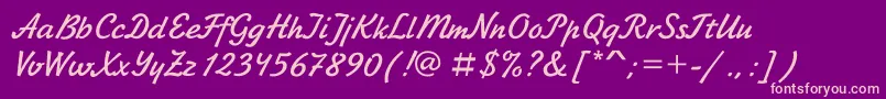 Zhikharevgtt Font – Pink Fonts on Purple Background