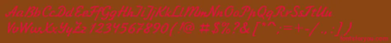 Zhikharevgtt Font – Red Fonts on Brown Background