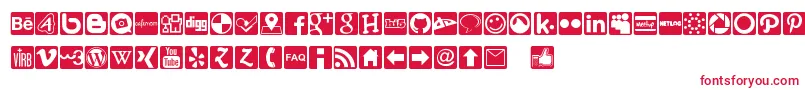 SocialIconsProSet1Rounded Font – Red Fonts