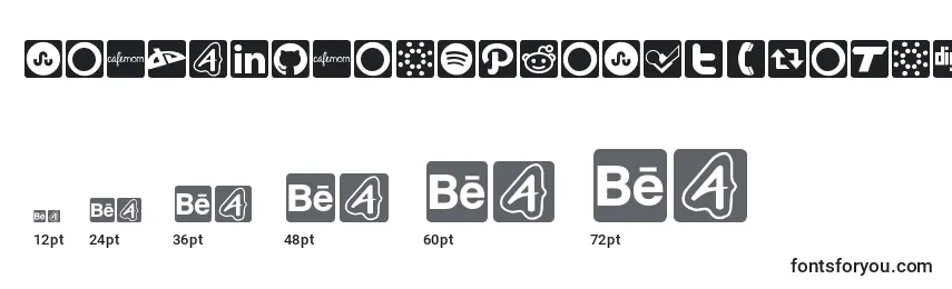 SocialIconsProSet1Rounded Font Sizes