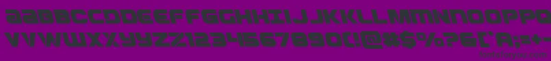 フォントOzdaleft – 紫の背景に黒い文字