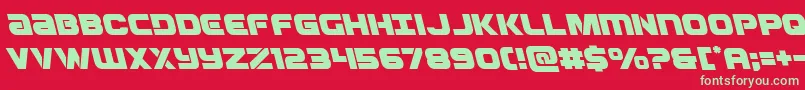 Ozdaleft Font – Green Fonts on Red Background