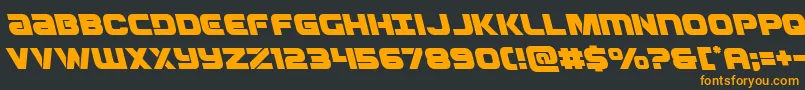 Ozdaleft Font – Orange Fonts on Black Background