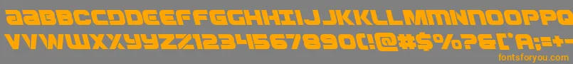 Ozdaleft Font – Orange Fonts on Gray Background