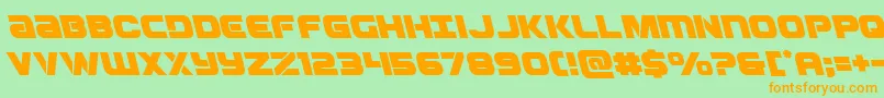 Ozdaleft Font – Orange Fonts on Green Background