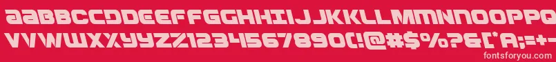 Ozdaleft Font – Pink Fonts on Red Background