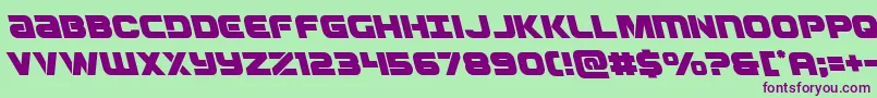 Ozdaleft Font – Purple Fonts on Green Background