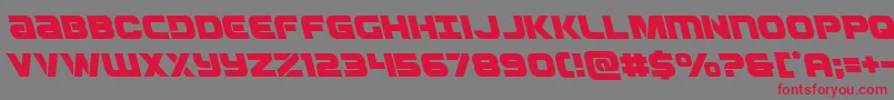 Ozdaleft Font – Red Fonts on Gray Background