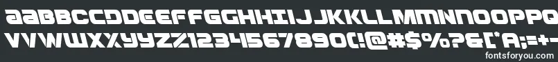 Ozdaleft-fontti – valkoiset fontit mustalla taustalla