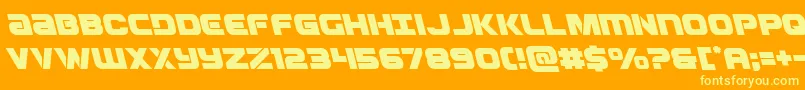 Ozdaleft Font – Yellow Fonts on Orange Background