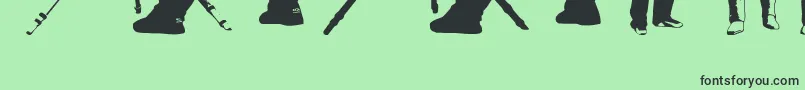 Więcej informacji o czcionce FenotypeDingsPeople0.5 Czcionka FenotypeDingsPeople0.5 – czarne czcionki na zielonym tle