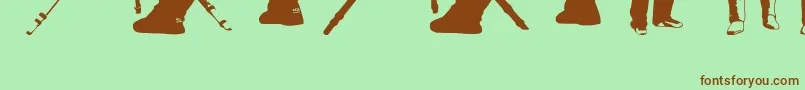 FenotypeDingsPeople0.5-Schriftart – Braune Schriften auf grünem Hintergrund