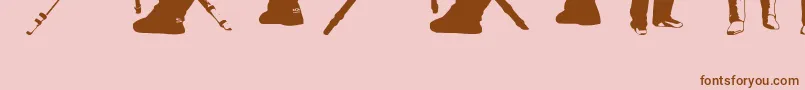 Police FenotypeDingsPeople0.5 – polices brunes sur fond rose
