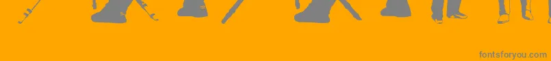 FenotypeDingsPeople0.5 Font – Gray Fonts on Orange Background