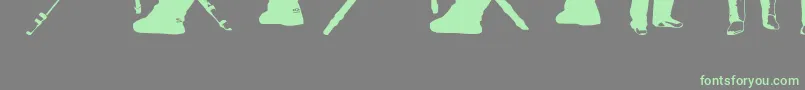FenotypeDingsPeople0.5-fontti – vihreät fontit harmaalla taustalla