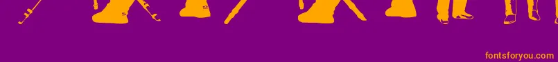 FenotypeDingsPeople0.5 Font – Orange Fonts on Purple Background