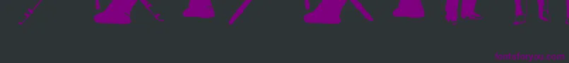 FenotypeDingsPeople0.5 Font – Purple Fonts on Black Background