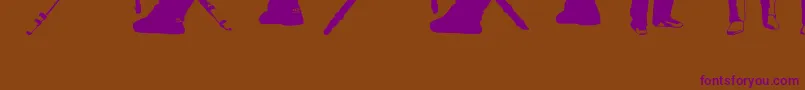 FenotypeDingsPeople0.5 Font – Purple Fonts on Brown Background