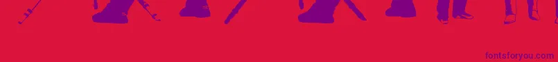 Police FenotypeDingsPeople0.5 – polices violettes sur fond rouge